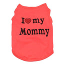 Camiseta Pet I Love my Mommy / Daddy
