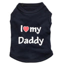 Camiseta Pet I Love my Mommy / Daddy