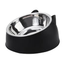 Tigela elevada em inox antiderrapante para gatos e cães