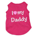 Camiseta Pet I Love my Mommy / Daddy