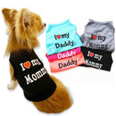 Camiseta Pet I Love my Mommy / Daddy