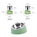 Tigela elevada em inox antiderrapante para gatos e cães