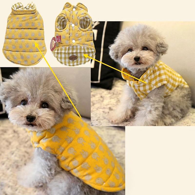 Colete Dupla Face de Inverno para cachorro e gato