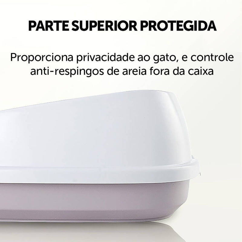 Bandeja Sanitária anti-respingos para gatos