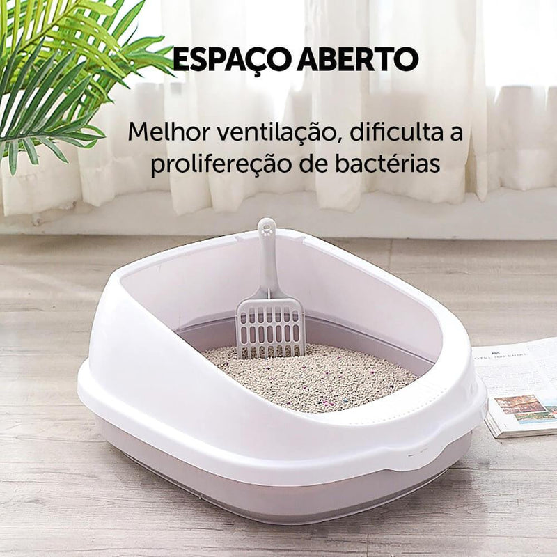 Bandeja Sanitária anti-respingos para gatos