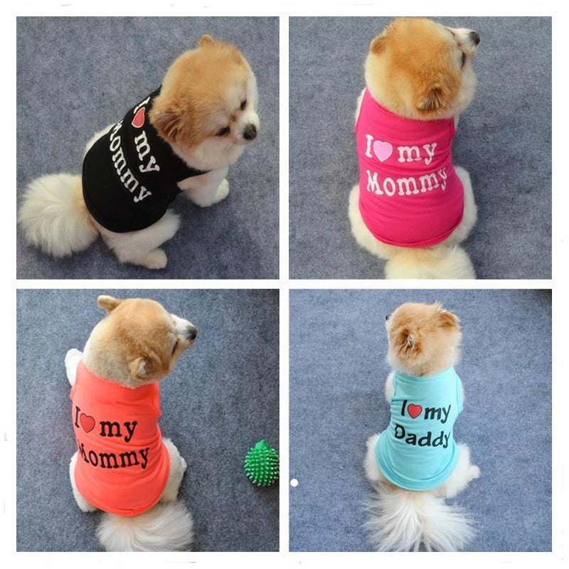 Camiseta Pet I Love my Mommy / Daddy