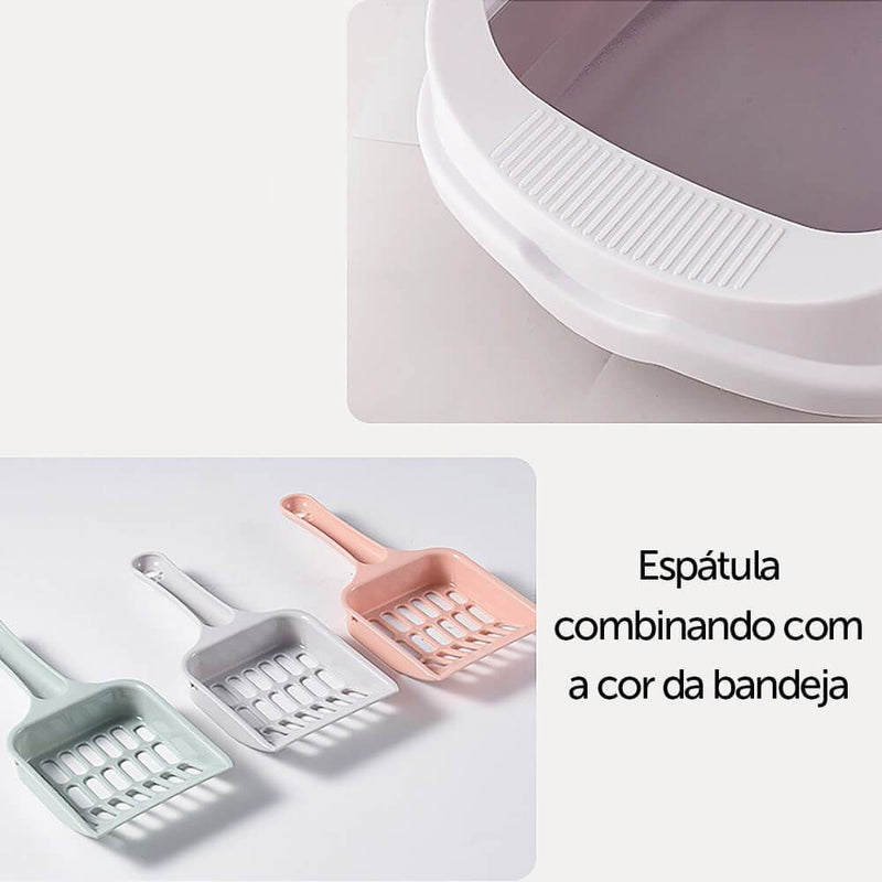 Bandeja Sanitária anti-respingos para gatos
