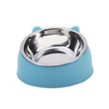 Tigela elevada em inox antiderrapante para gatos e cães