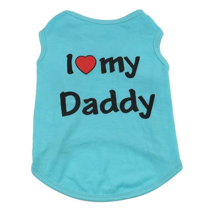 Camiseta Pet I Love my Mommy / Daddy