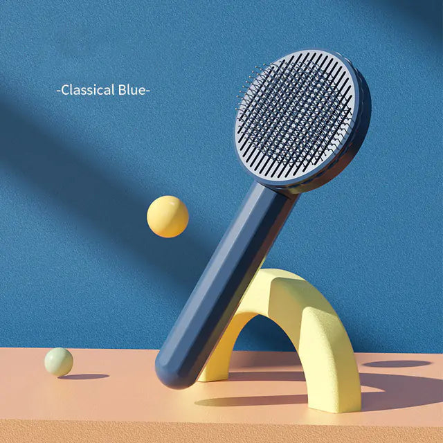 Escova de cabelo autolimpante