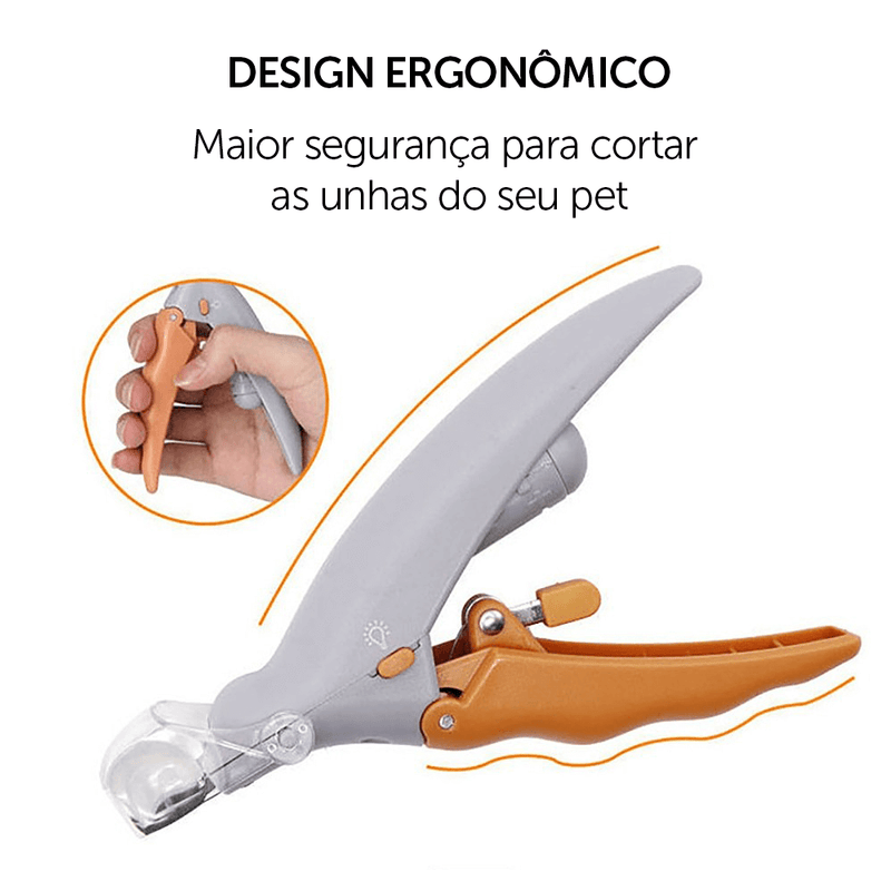 Cortador Unha de Cachorro Profissional com Luz de Led e Lupa