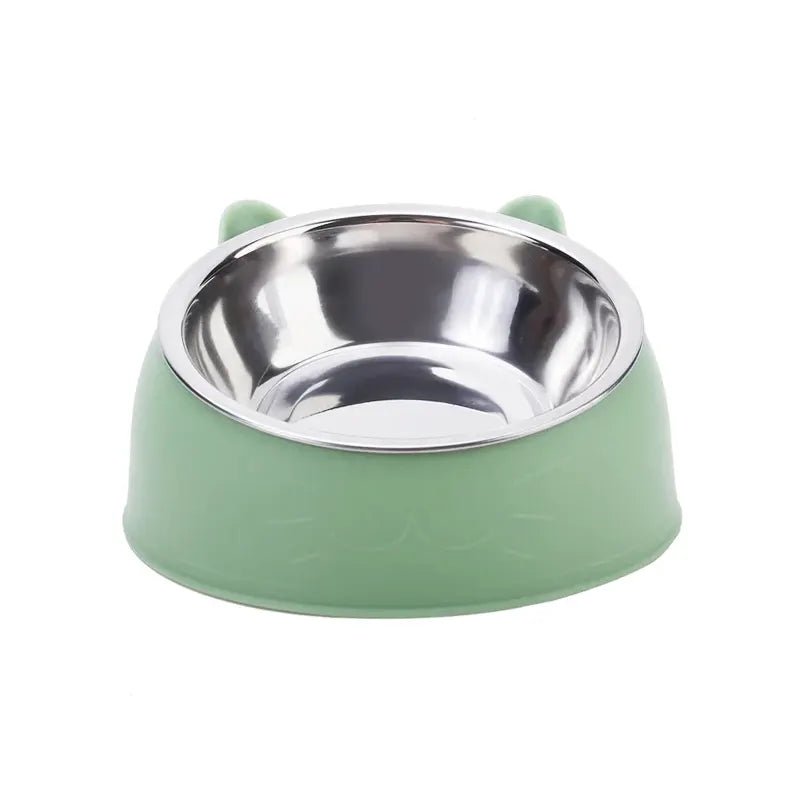 Tigela elevada em inox antiderrapante para gatos e cães