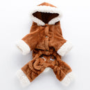 Macacão de Inverno Pet Bordado Urso para cachorro