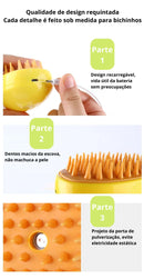 Escova Pet a Vapor - 3 em 1