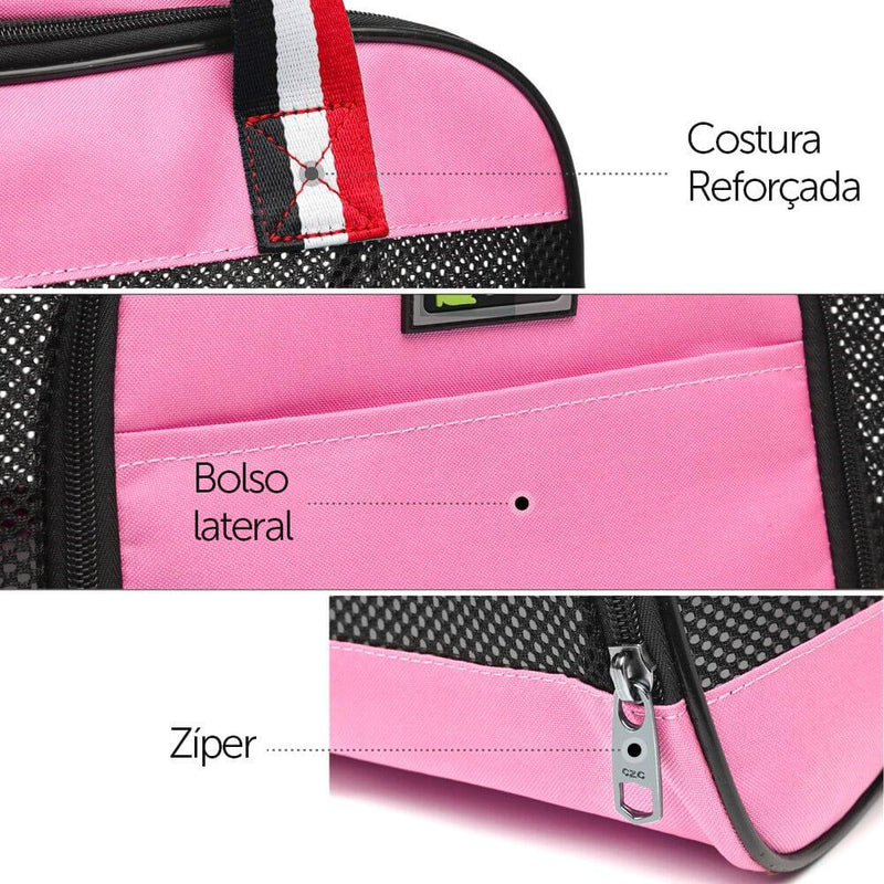 Bolsa de Transporte para Cachorro e Gato Respirável