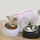 Tigela elevada em inox antiderrapante para gatos e cães