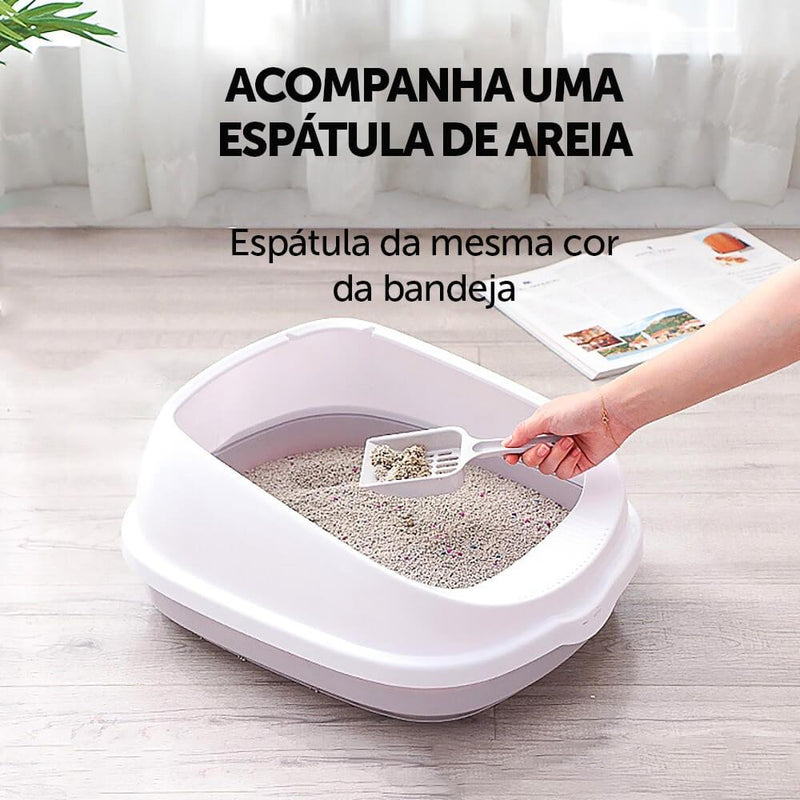 Bandeja Sanitária anti-respingos para gatos