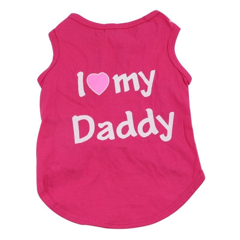 Camiseta Pet I Love my Mommy / Daddy