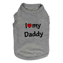 Camiseta Pet I Love my Mommy / Daddy