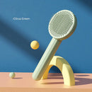 Escova de cabelo autolimpante